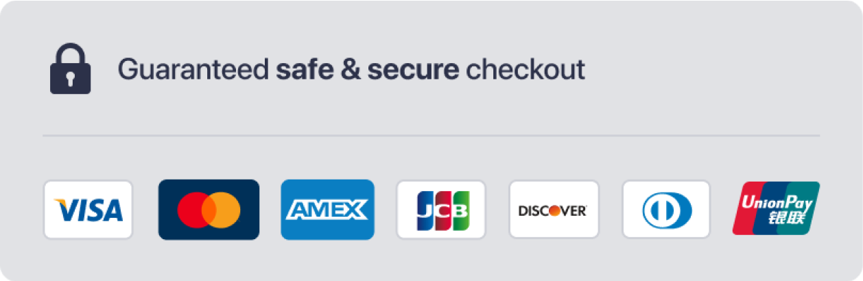 Guaranteed safe and secure checkout